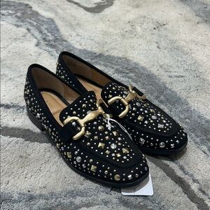 Kelly & Katie Studded Black Loafers